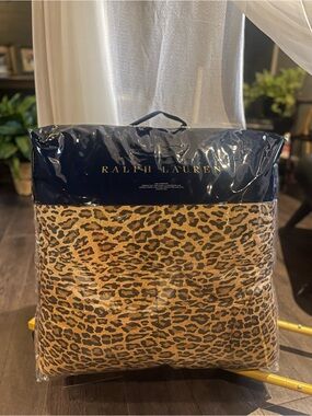 Ralph Lauren Montgomery Leopard Print Bedding in Brown and Black